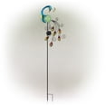 thumbnail image 3 of Alpine Corporation 48" Metal Solar-Powered Peacock LED Light Lawn Stake, Multicolor, 3 of 13