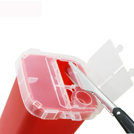 

Yotyukeb Weapon Tattoo Barrel Waste Fash Garbage Danger Container Needles Storage Housekeeping & Organizers Red