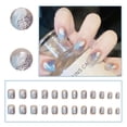 thumbnail image 2 of DHARMONAL Blue And White Flash Full Coverage False Nail Display Holder 123 Go Gel Nails Tips Extra Long False Nails with Designs Nail Forms for Gel Nails Coffin Nail Tips Coffin Shape Medium, 2 of 9