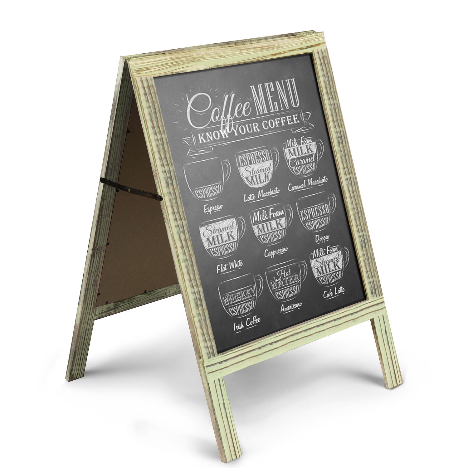 Juvale Small Double Sided Easel, Black Chalkboard & White Dry