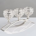 thumbnail image 3 of CUITING Crystal Candle Holder 3 Candelabra  Table Centerpiece Wedding Buffet Table Ornaments   Golden, 3 of 8