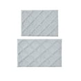 thumbnail image 4 of Mainstays 15-Piece Blue & White Diamond Bathroom Set – Shower Curtain, Bath Rugs & Hooks, Stylish Polyester Decor, 4 of 6