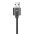 thumbnail image 2 of XYST XYS-TC10204B Charge and Sync USB to USB-C Braided Cable, 10 ft. (Black), 2 of 5