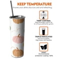 thumbnail image 6 of 20oz Fall Pumpkins Pattern Skinny Tumblers Stainless Steel Tumbler with Lid and Straw,Vacuum Insulated Double Wall Travel Tumbler Cups with Cleaning Brush for Coffee,Tea, 6 of 6