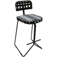 thumbnail image 2 of Pemberly Row Outdoor/Indoor Metal Pub Set-30" Stool-Gray Fabric- Gray Frame, 2 of 3
