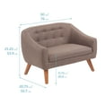 thumbnail image 2 of ECR4Kids Willa Loveseat, Raisin, 2 of 9