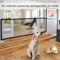 thumbnail image 3 of Puerta mágica para perros para el hogar, ancho ajustable, cerca para mascotas, red protectora para escaleras, 3 of 4