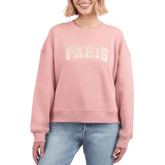 Elle Sport Women's City Crewneck Sweater Pink Small