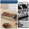 thumbnail image 4 of EastVita Electric Indoor Grill 1800W Commercial Portable BBQ Grill Smokeless Countertop Grill with Removable Griddle Stainless Steel for Restaurant Home Camping Party Picnic, 4 of 7
