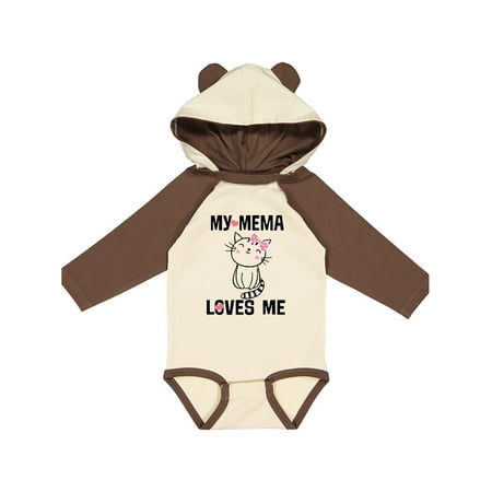 

Inktastic My Mema Loves Me Girls Gift Baby Girl Long Sleeve Bodysuit