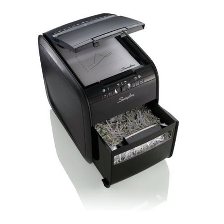 Swingline Auto Feed Paper Shredder, 80 Sheets, Cross-Cut, 1 User, Personal, Stack-and-Shred 80X