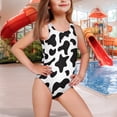 thumbnail image 2 of Yuyamidu Girls One Piece Swimsuit Milk Cow Bathing Suit Hawaii Swimwear Crossback Sleeveless Training Swimsuit Quick Dry Beach Wear, 2 of 7