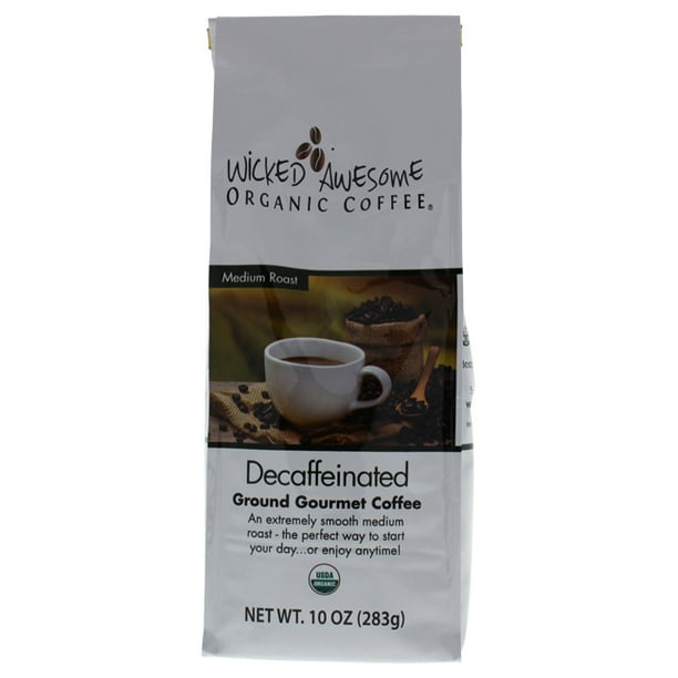 Wicked Awesome Organic Decaffeinated Ground Gourmet Coffee by Bostons