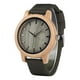 thumbnail image 1 of Reloj De Madera De Bambu Verde O Cafe Marca Bobo Bird Unisex Bisel Madera Natural Fondo Verde Claro, 1 of 6