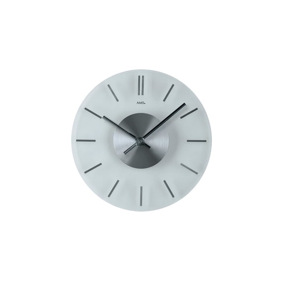 Modern wall clock with quartz movement from AMS AM W9318