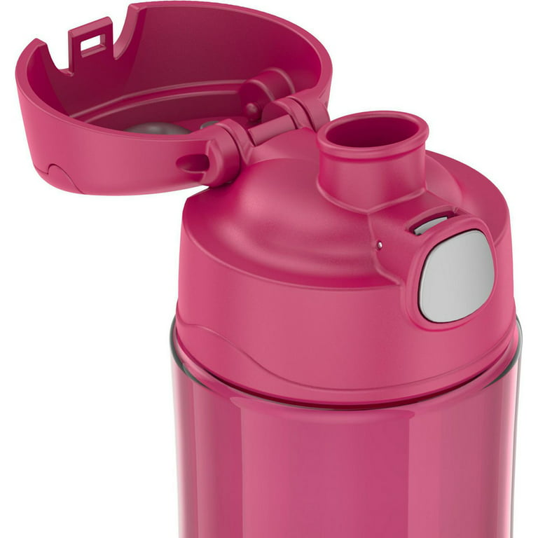 Stainless Steel Thermos with 2 Cups - Hot Pink