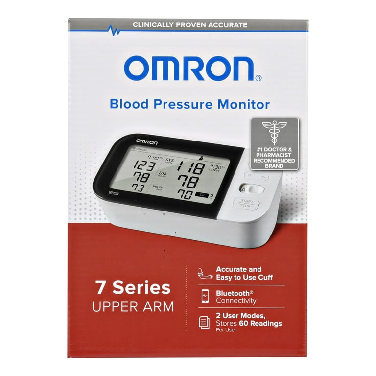 Omron Gold Blood Pressure Monitor Premium Upper Arm Cuff Digital Bluetooth Blood Pressure Machine Stores Up to 120 Readings for Two Users (60