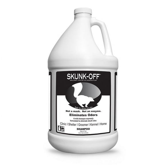 Skunk Off Pet Shampoo – Ready to use Skunk Odor Remover for Dogs, Cats, Carpet, Car, Clothes & More – Skunk Shampoo Non-Enzymatic Formula (1 Gallon)
