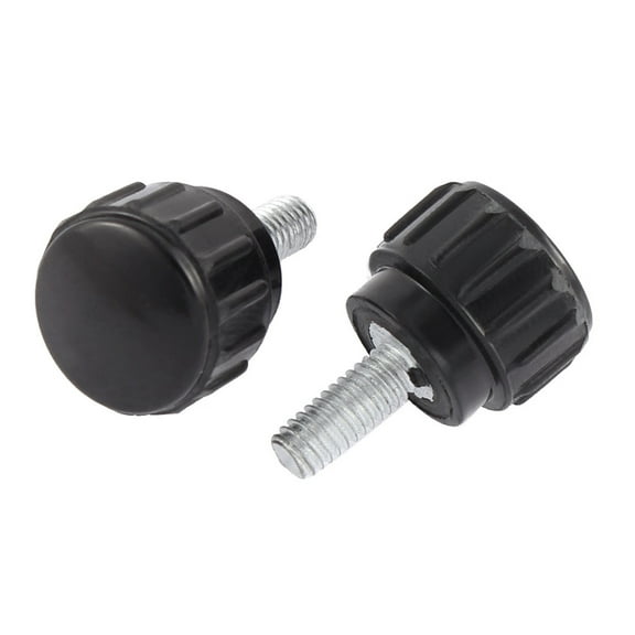 M4 x 10mm Round Head Screw On Thumbscrews Knurled Clamping Knob Grips 2 Pcs