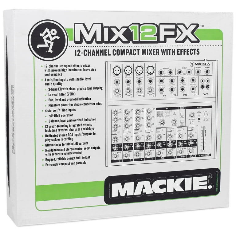 Mackie Mix12FX 12-Channel Compact Mixer W/FX Proven