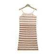 thumbnail image 6 of KIHOUT Womens Sleeveless Dresses Plus Size Women's Striped Color Matching Knitted Camisole Dress Beach Dress Women's Sleeveless Neck Dress, 6 of 6
