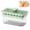 Green, variant on Easy Release Ice Cube Tray with Lid, 68-Cavity Ice Cube Tray with Bin, One-Button Quick Release IceCube Trays for Freezer, Clear IceMaker Box for Home, Party