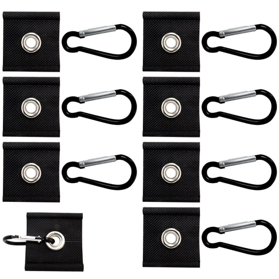 BIBABLYKE Awning Rail Hooks Suitable for Motorhome & Caravans, Fits 5/6mm to 7/8mm Tracks, Nylon Double Sided, Thickened Strength