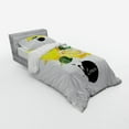thumbnail image 2 of Ambesonne Fruit Bedding Set 3 Pcs, Sour Citrus Lemon Design, Twin XL, Green Yellow and Black, 2 of 2