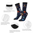 thumbnail image 4 of Fotbe Solar System Pattern Long Socks for Men & Women – Breathable & Stretchy Compression Socks, Ideal for Running, Travel, and Everyday Wear Size 5-11, 4 of 6
