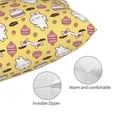 thumbnail image 3 of Fuzoiu Rabbit Hunger Print Pillow Case with Hidden Zipper,Pillow Covers,Soft and Comfortable Pillowcase-16"x24", 3 of 6