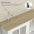 thumbnail image 2 of Resenkos 72" Freestanding Kitchen Pantry with Hutch, Offers a Large Countertop, Glass Doors, Adjustable Shelves, and Space, White, 2 of 7
