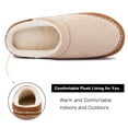 thumbnail image 3 of NeedBo Men's Slippers Memory Foam House Slippers for Men Indoor Outdoor Soft Wool-Like Lining House Shoes Size 6-7, Brown, 3 of 7