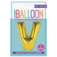 thumbnail image 2 of Unique Industries 14" Gold Solid Print Birthday Balloon, 2 of 2