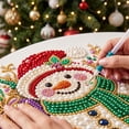 thumbnail image 5 of Fllostpr Christmas DIY Diamonds Painting Kit, Snowman Structure Full Round Drill Rhinestone Art Set for Wall Living Room Bedroom,9.8", 5 of 6