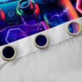 thumbnail image 4 of Feelyou Cartoon Red Gamepad Black Out Curtains for Kids, Neon Square Honeycomb Curtains Pack of 2 (42x63 Each), Modern Video Gaming Bedroom Curtains, Window Curtains Bedroom Decor, 4 of 6