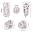 thumbnail image 4 of AAOMASSR Marine Theme Cake Fondant Silicone Mold,Seashell, Conch, Starfish,Under the Sea Style Handmade Pastry Baking Molds for Cookie Chocolate Candy Decoration(5pcs), 4 of 9
