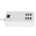 thumbnail image 3 of Adaptador de cargador de escritorio con 6 puertos, 30 W, USB, estación de carga rápida, enchufe de EE. UU. de 100 a 240 V, 3 of 15