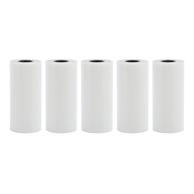 5 Roll Thermal Printing Paper Transparent Adhesive Water Proof Thermal Paper for Photos Notes Memos