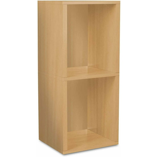 Way Basics Eco 2Shelf Double Cube Plus Narrow Bookcase and Storage