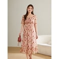 thumbnail image 2 of Floral temperament waist dress, 2 of 7