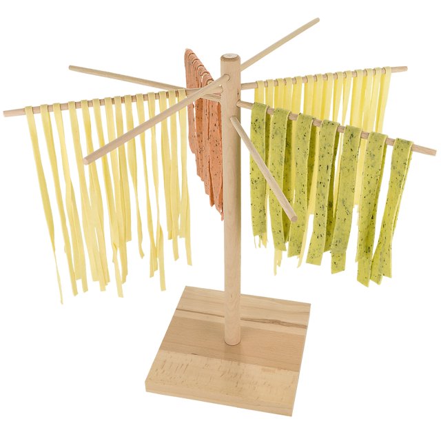 Southern Homewares Pasta Drying Rack Natural Beechwood Collapsible Wooden Noodle Stand