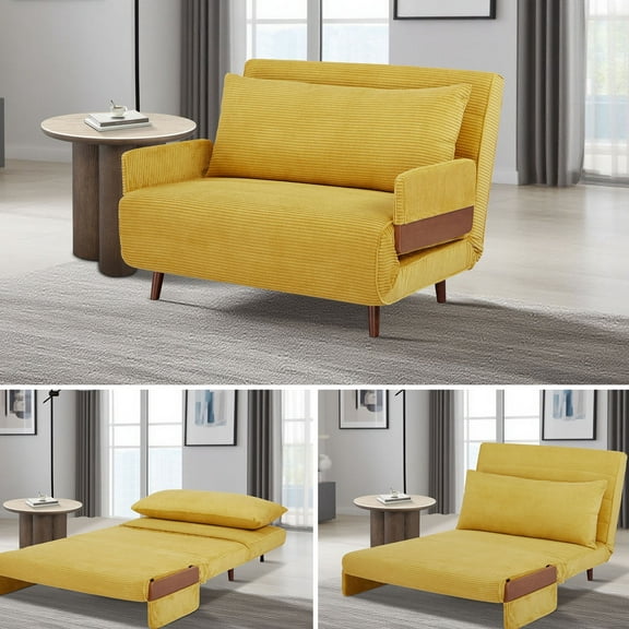 CQSXDA Sven 3-in-1 Convertible Sofa Bed Chair - Sleeper, Lounge & Accent Chair with Adjustable Backrest