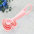 thumbnail image 3 of Heart Shaped Measuring Spoons: 3sets Plastic Measuring Spoons Set Love Heart Design Teaspoon Dessert Spoon for Bridal Shower Party or Wedding, 3 of 5