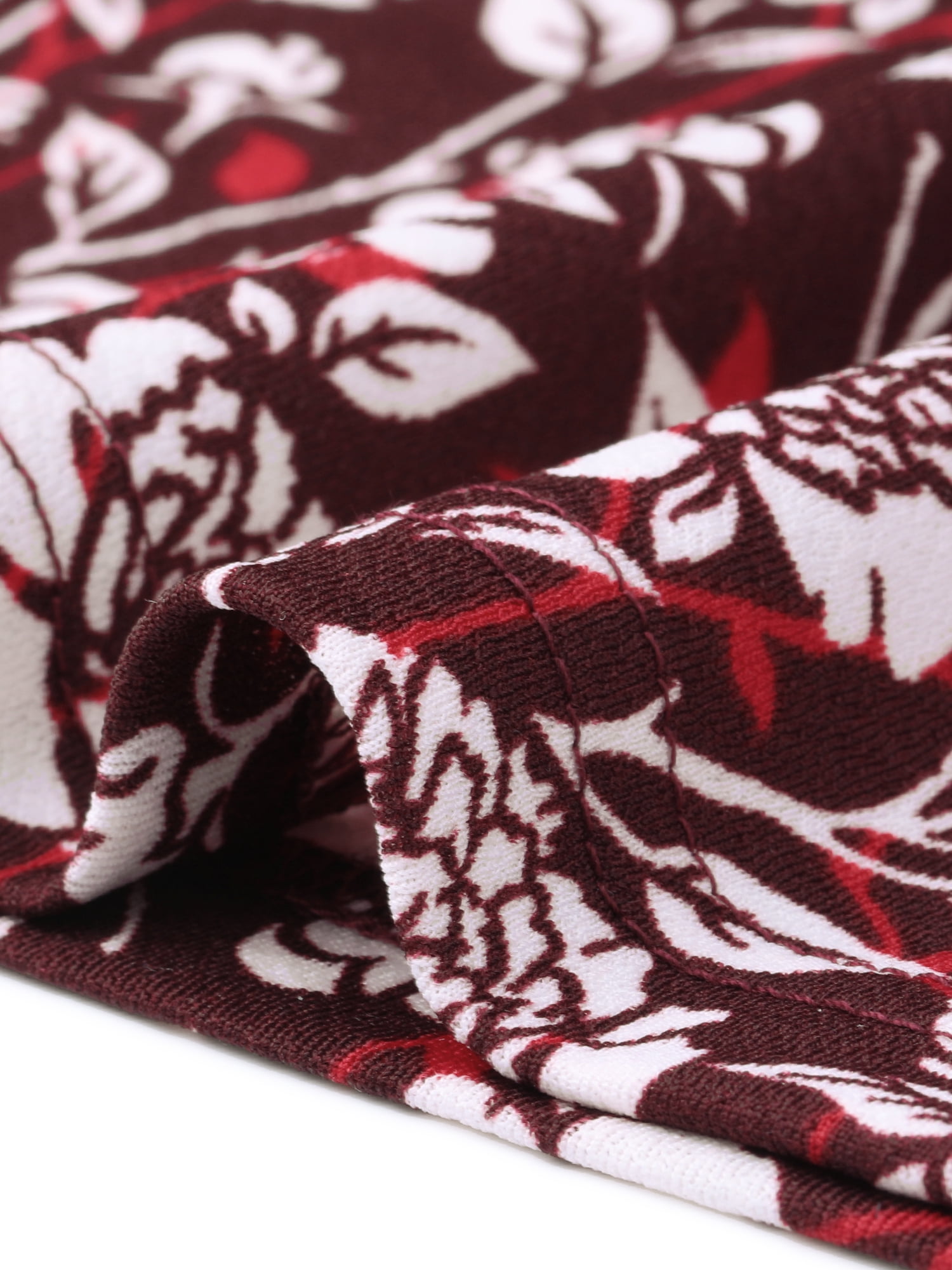 DARING DIVA Women's Halter Sleeveless A-line Maxi Floral Print Casual Sundress XL Red Wine