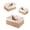 Yellow, variant on Set of 3 Decor Baskets for Organizing Decorative Paper Rope Woven Storage Basket with Liner Rectangular Empty Gift Basket Countertop Shelves Organizer
