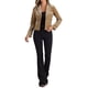 thumbnail image 2 of BLAZER DE VELVET CHIC PARA MUJERES CON SOLAPA Y MANGAS LARGAS, CHAQUETA DE TRAJE PARA TRABAJAR, TALLA XL, CAQUI, 2 of 6