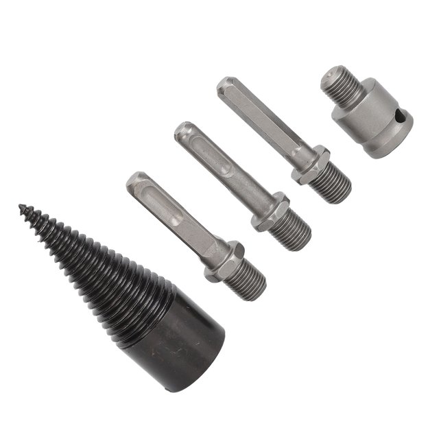 5Pcs Firewood Log Splitter Drill Bit, Steel Wood Splitting Logs Bits Wood Splitter Manual Kindling Splitter Portable Log Splitter