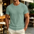 thumbnail image 2 of hotojiny Men's Crew Neck T-Shirts Basic Solid Color Loose Tees Comfortable Casual Summer Top for Daily Wear, 2 of 7