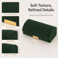 thumbnail image 4 of Unique Bargains 1 Pc Flip-button Jewelry Case Organizer Blackish Green, 4 of 6