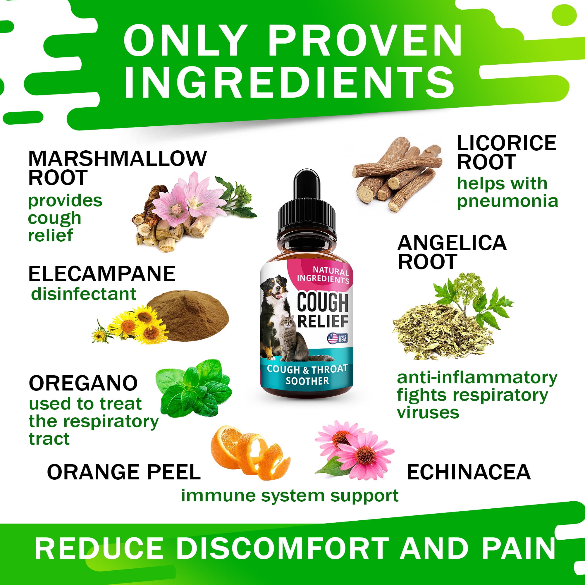 Kennel Cough Drops For Dogs And Cats 2oz Pet Herbal Remedy Throat